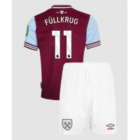 Camisa de time de futebol West Ham United Niclas Fullkrug #11 Replicas 1º Equipamento Infantil 2024-25 Manga Curta (+ Calças curtas)